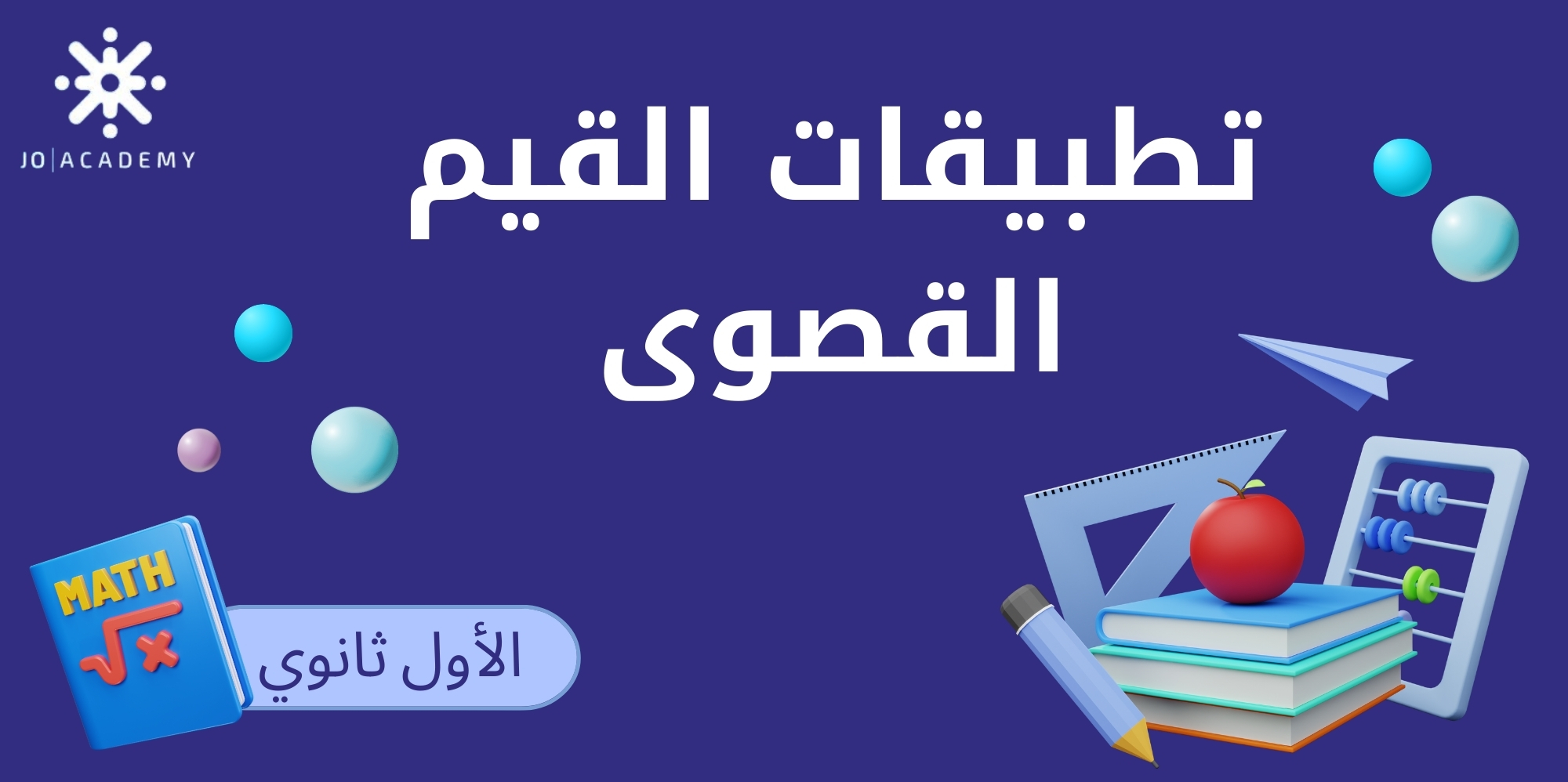تطبيقات القيم القصوى-أول ثانوي 2008