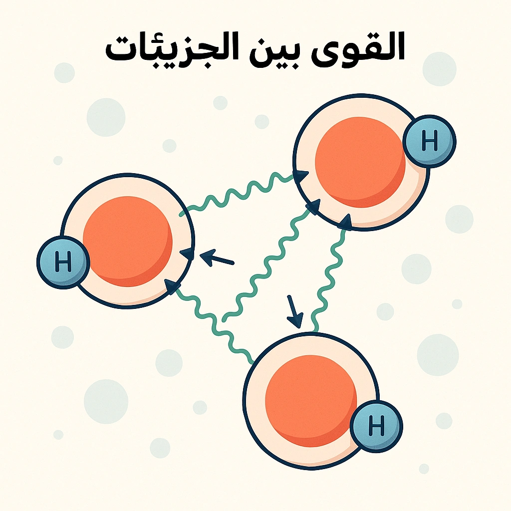 القوى بين الجزيئات  - كيمياء - حادي عشر