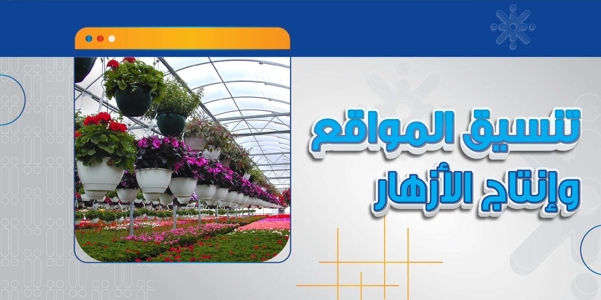 تنسيق المواقع وإنتاج الأزهار