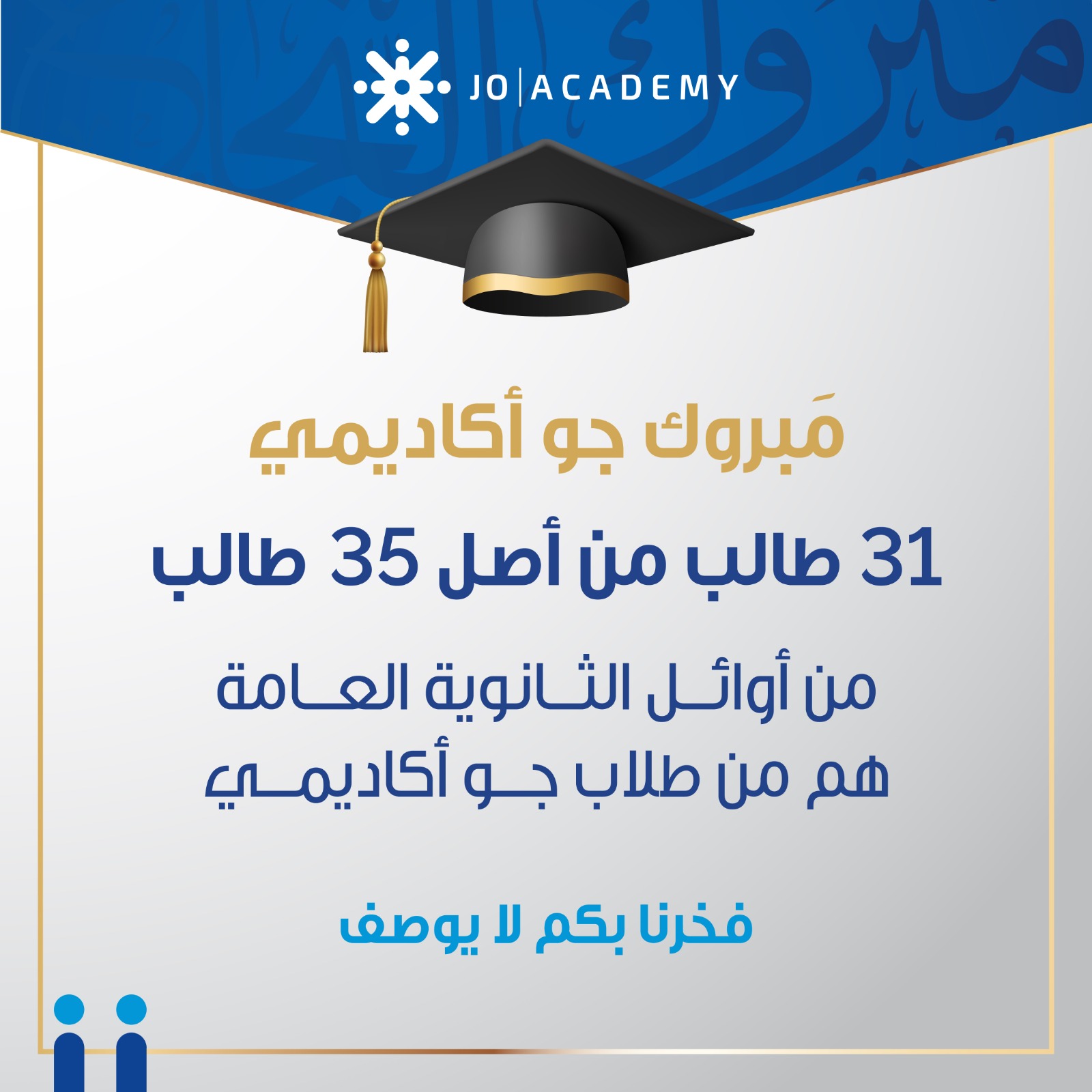 جو أكاديمي تحتفل بـ31 من أوائل التوجيهي الأربعاء المقبل